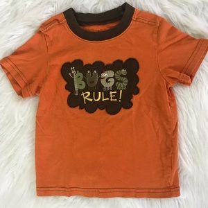 Boys Orange “Bugs Rule!” Short Sleeve Shirt | 3T